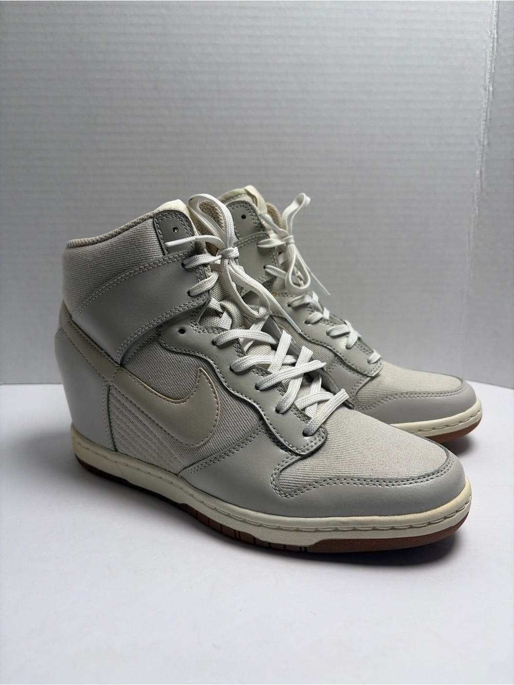Nike Women’s High-Top Wedge Sneakers in Light Cream